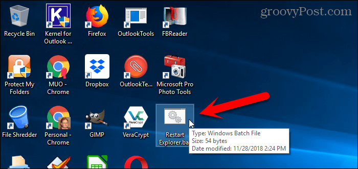 Käivitage pakettfail Windows 10 töölaual