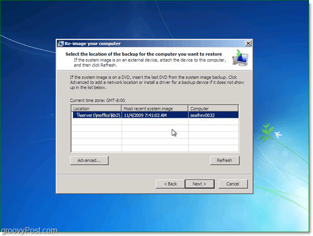 võite Windows 7 taastamiseks kasutada võrgus olevat süsteemipilti