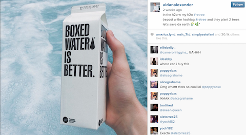 aidanalexander boxedwater instagram postitus