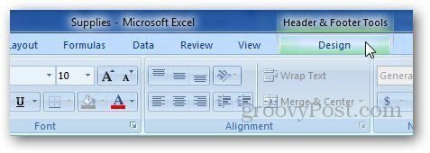 Exceli päise jalus 4