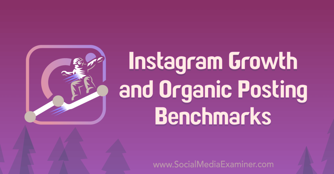 Michael Stelzneri Instagrami kasvu ja orgaanilise postitamise võrdlusalused. 