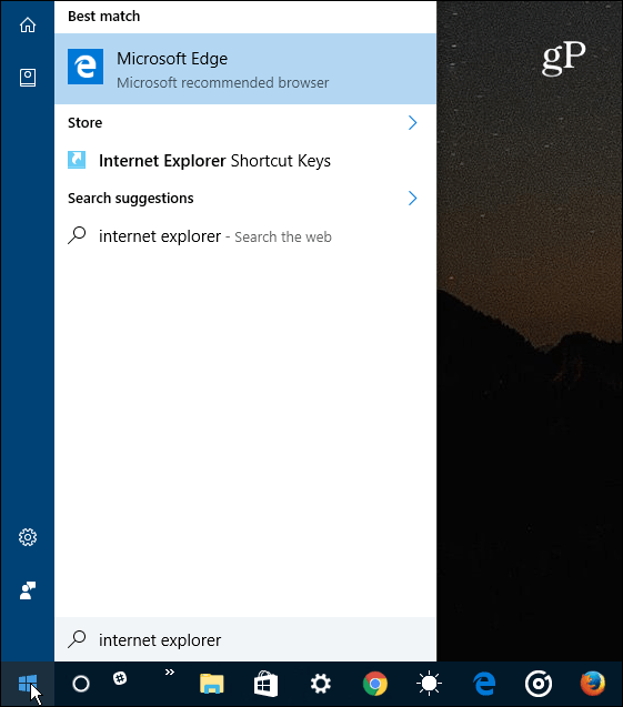 Internet Exploreri väljalülitamine Windows 10-s