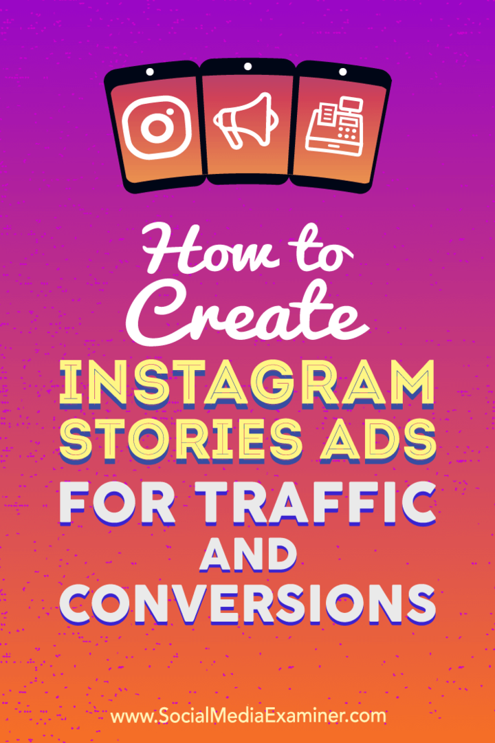 Kuidas luua Instagrami lugude liikluse ja konversioonide reklaame, autor Ana Gotter sotsiaalmeedia eksamineerijast.