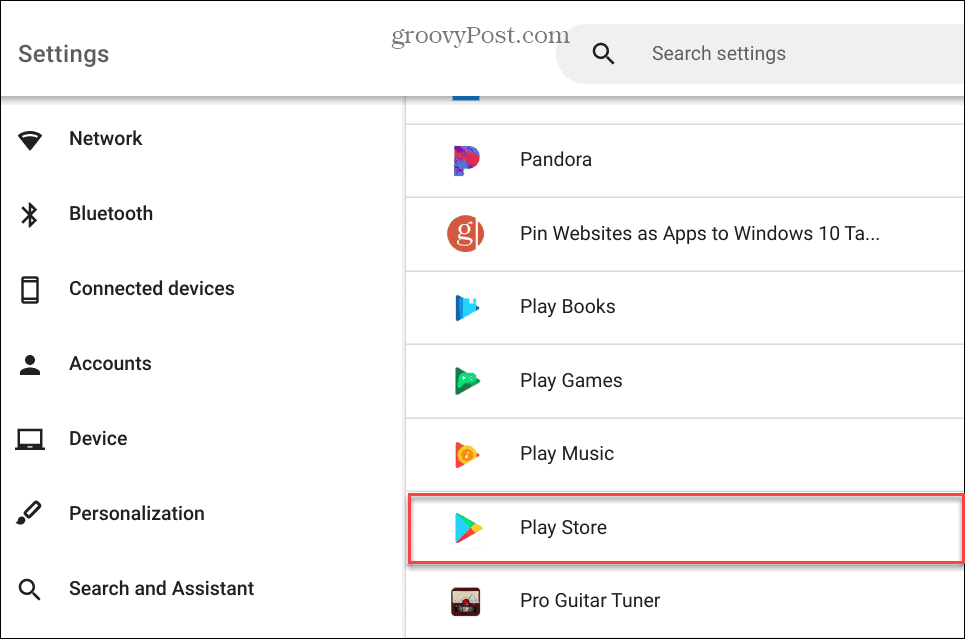 Google Play ei tööta Chromebookis