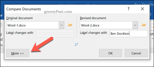 Lisavõimalused Microsoft Wordi dokumentide võrdlemiseks