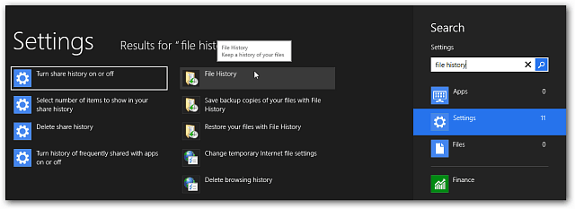 Kuidas lubada Windows 8 failiajalugu