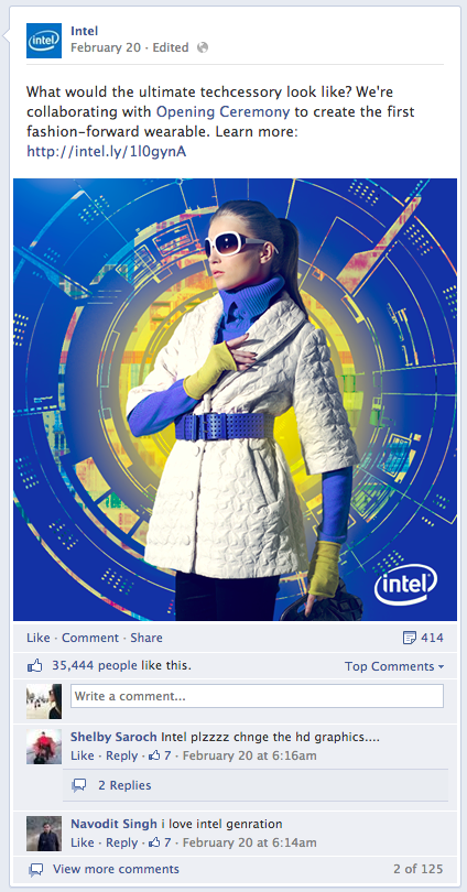 intel postitus facebookis