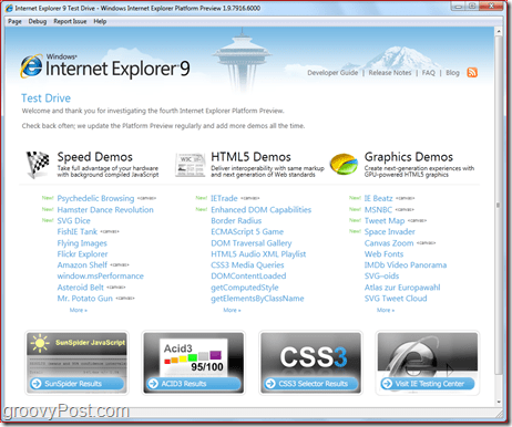 Internet Explorer 9: laadige alla eelvaade