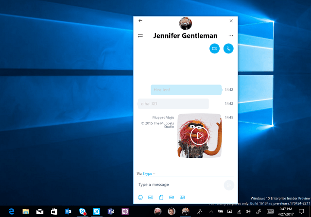 Windows 10 Preview Build 16184 tagastab funktsiooni Minu inimesed