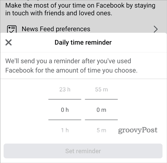 Teie aeg Facebookis seadis meeldetuletuse