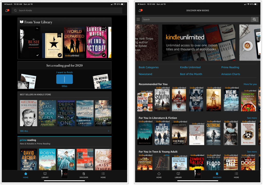 Amazon Kindle iPadis