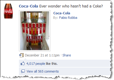coca-cola facebookis
