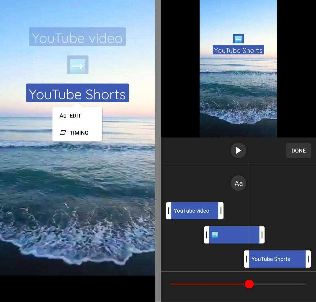 kuidas-kasutada-youtube-shorts-editing-tööriistad-teksti-ülekatted-ajaskaala-nupp-liugurid-näide-5
