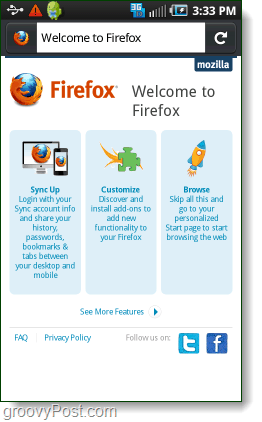 Firefox androidis