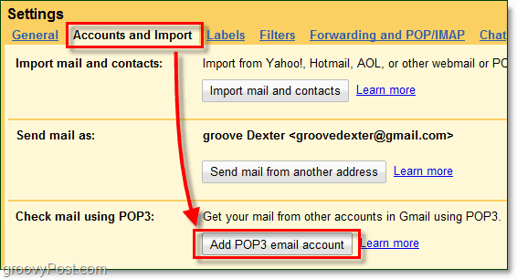 importige kolmanda osapoole e-kirjad gmaili ilma edastamata
