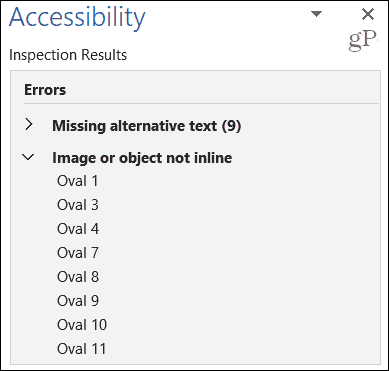 Microsoft Office'i juurdepääsetavuskontrolli vead