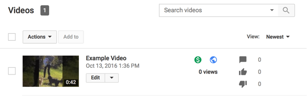 monetiseeritud YouTube'i videotes kuvatakse roheline dollari märk