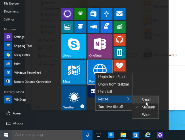 Windows 10 näpunäide: muutke menüü Start ruum efektiivseks