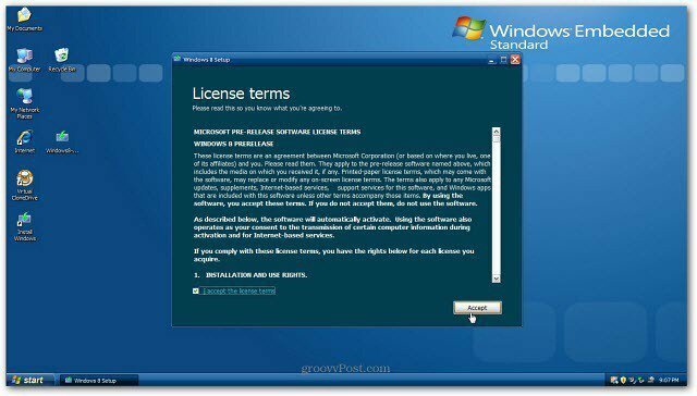 Kuidas uuendada XP installimist Windows 8-le