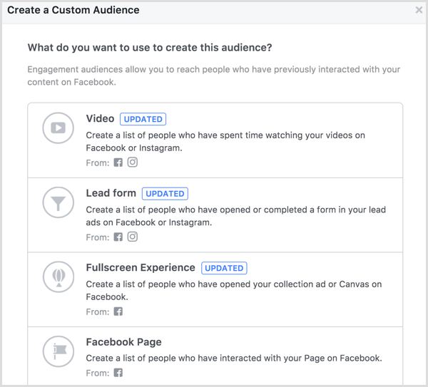 facebook loob lehe kaasamise kohandatud vaatajaskonna