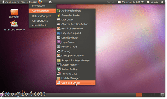 lisage kasutajad ja rühmad ubuntu