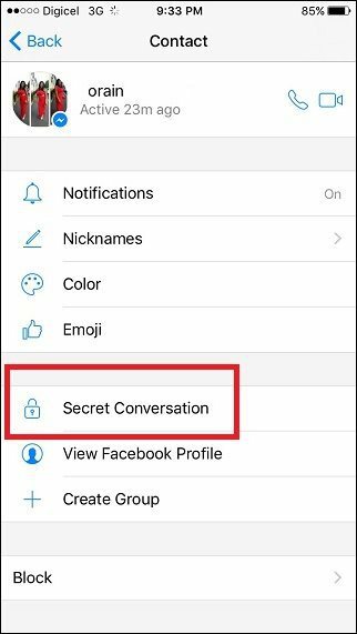 Facebooki Messengeri salajased vestlused: kuidas saata krüptitud sõnumeid iOS-is, Androidis ja WP-s