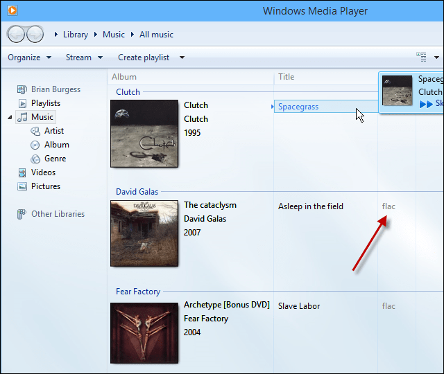 Flaci tugi on Windows Media Player