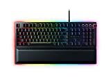 Razer Huntsman Elite mänguklaviatuur: kiired klaviatuurilülitid – lineaarsed optilised lülitid – kroom RGB valgustus – magnetiline plüüsist randmetugi – spetsiaalsed meediumiklahvid ja numbrilaud – klassikaline must