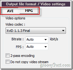 Pazera saab videote teisendamiseks valida AVI või MPG