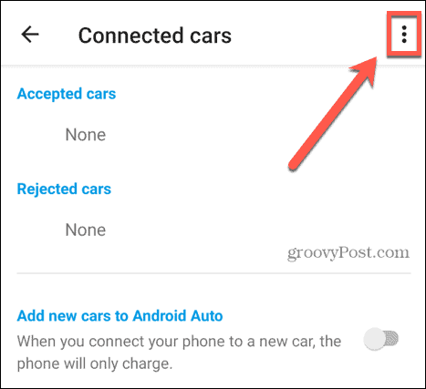 android auto kolme punktiga ikoon