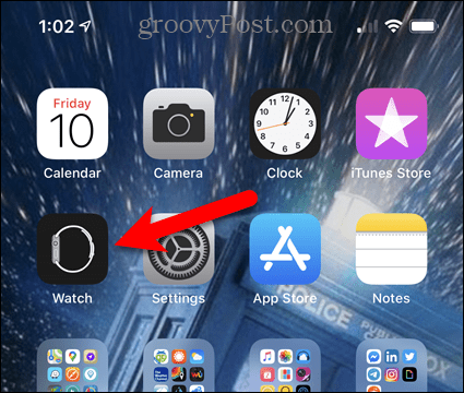 Puudutage iPhone'is rakenduse vaatamise ikooni