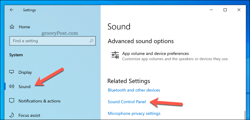 Avage Windows 10 heli juhtpaneel