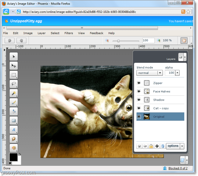 aviary fööniksi veebirakendus võimaldab teil teha Photoshopiga asju nagu veebis