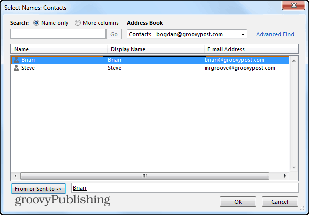 Outlook 2013 otsingukaustad konkreetsetest