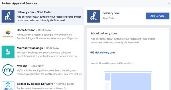 Vaadake kõiki saadaolevaid Facebooki partnerrakendusi ja -teenuseid ning varsti allpool olevaid teenuseid.