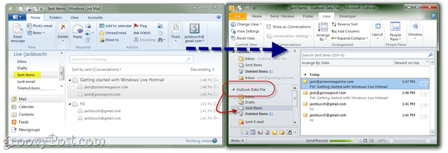 Ekspordi Windows Mail Outlook Exchange'i