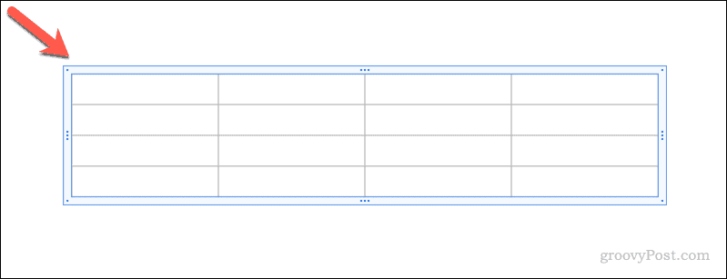Valige rakenduses Google Slides tabel