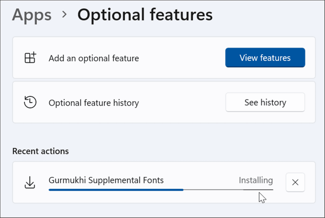 Windows 11 valikulise funktsiooni installimine