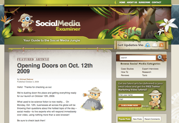 SocialMediaExaminer.com oktoobris 2012.