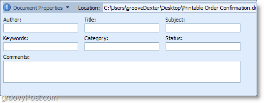Office 2010 faili dokumentide atribuudid kustutatakse tänu automaatsele funktsioonile Document Inspector