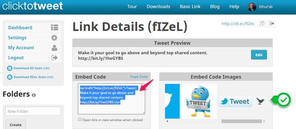 clicktotweet embed kood