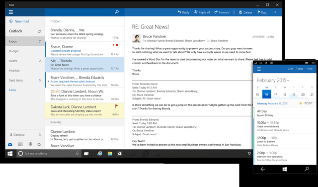 Microsoft Office 2016 universaalsed rakendused Windows 10 jaoks