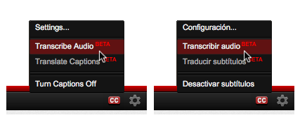 youtube'i automaatsed tiitrid hispaania keeles