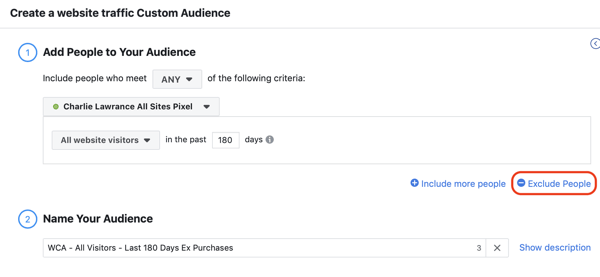 Kasutage Facebooki reklaame, et reklaamida teie veebisaiti külastavatele inimestele, 3. samm.