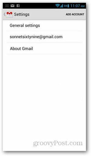 Androidi gmaili konto lisamine