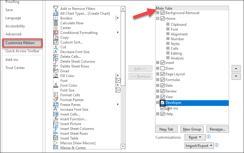 Sisestage Microsoft Excelisse märkeruut