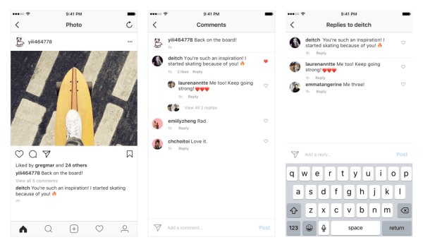 Instagram avaldab lähinädalate jooksul iOS-is ja Androidis keerulisi kommentaare.
