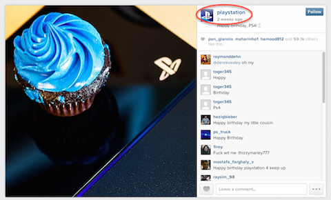 playstation instagram postitus