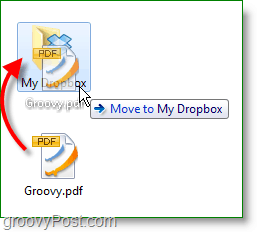 Dropboxi ekraanipilt - pukseerige faile, et neid võrgus varundada