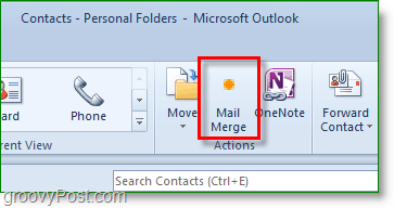 Outlook 2010 ekraanipilt – klõpsake meilikooste